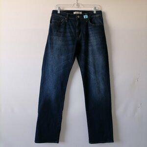 Mavi Jeans Mens Denim Blue Mid Rise Five Pocket Zach Straight Leg Jeans Size 32